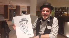 Karikaturist und Schnellzeichner Tristan Materna